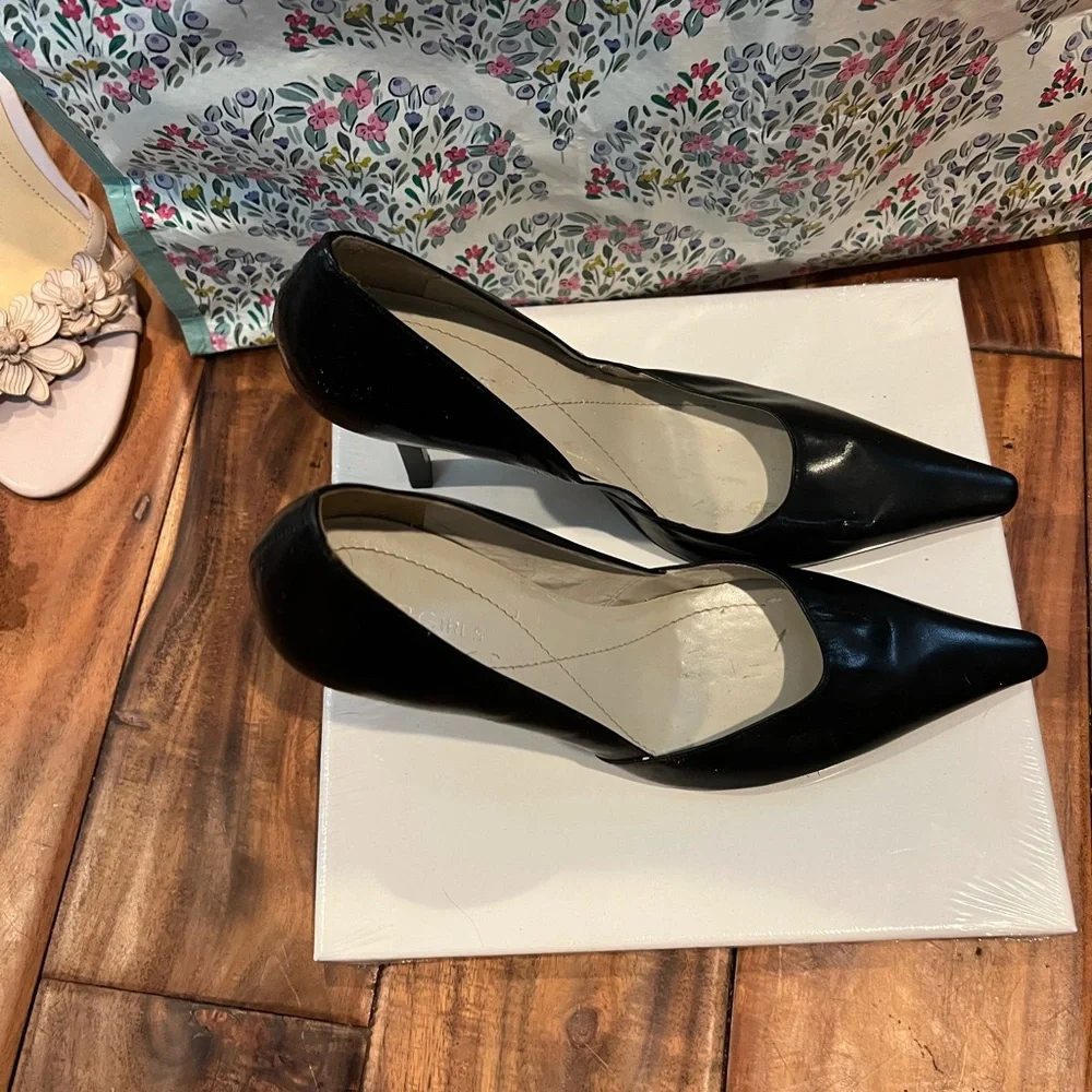 BCBGirls Black Pointed Toe Heels - Picture 2 of 5